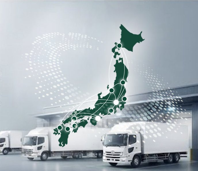 全国の自社・協力工場ネットワークと配送網