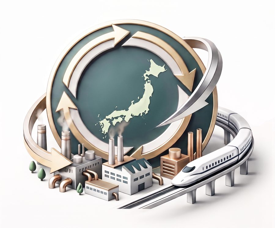 循環経済を国家戦略として進める日本のイメージ